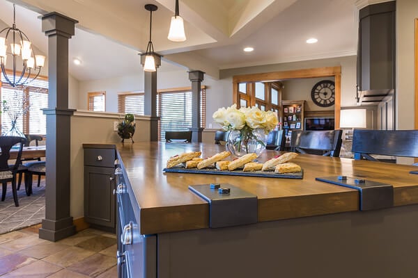dining room with food on the table
